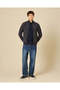 Men Navy Plain Zip-Up Sweatshirt - 2