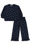 Crispy Floral Patterned Tracksuit Set for 2-5 Years Old - Navy Blue - 4