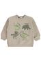 Kabaran Dinosaur Printed Sweatshirt for 2-5 Years - Beige
