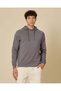 Men Grey Hooded Sweatshirt