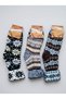 Turkmen Socks Woolen Booties 3-Pack Foldable Keep Warm Winter Home Socks Unisex Mixed Pattern
