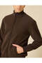 Men Brown Plain Zip-Up Sweatshirt - 4