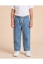 Boys Blue Striped Balloon Fit Jeans