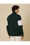 Men Olive Printed Quarter Zip Sweatshirt - 3
