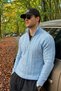 High Collar Half-Zipper Hair Knit Sweater - 2