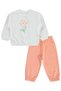 Floral Printed 2-5 Years Old Set - Orange - 2