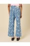 Senior Girls Blue And White Floral Jeans - 3