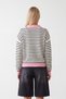 Women's pink collared zippered sweater alc-x15899 - 5