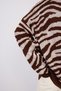 Animal Patterned Sequined Crew Neck Tricot Sweater Brown - 3