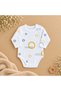 100% Cotton 4-Piece Baby Hospital Discharge Set: Romper, Bodysuit, Hat, Booties, Pants Set - 3