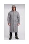 Women's Gray Waterproof Long Raincoat - Breathable with Adjustable Hood - 3