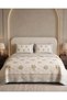 Ivory 3-Piece Jaipuri Printed Quilt (Super King Size) - 2