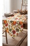 Duck Fabric Triangle-Tipped Runner 40X150 cm – Pumpkin, Autumn Leaf, and Grape Patterned, Water Repellent Stain-Resistant Table Runner - 4
