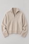 Women's Zipper Collar Basic Knitwear Sweater - 5