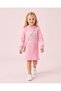 Girls Pink Graphic Hooded Sweatshirt Dress - 2