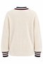 Cream - Burgundy Colored Pocketed Cardigan - 2Y241143 - 2
