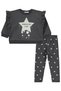 Star Printed 2-5 Years Old Set - Gray - 2