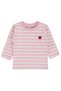 Heart Embroidered Striped 6-18 Months Sweatshirt - Pink