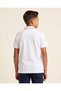 Senior Boys White Jacquard Zip Neck Polo Shirt - 4