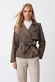 Women's khaki buttoned front trench coat alc-x15891