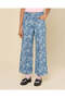 Senior Girls Blue And White Floral Jeans