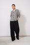 Crew Neck Buttoned Melange Knitwear Cardigan Ecru Melange