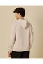 Men Beige Hooded Sweatshirt - 3