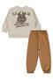 Bears Printed 2-5 Years Old Tracksuit Set - Beige - 3