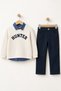 Boy's Hunter Knitwear Sweater Denim Shirt Pants 3-Piece Set Holiday Set - 6