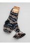 Turkmen Socks Woolen Booties 3-Pack Foldable Keep Warm Winter Home Socks Unisex Mixed Pattern - 3