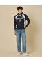 Men Navy Printed Hooded Sweatshirt - 5
