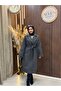 Ti̇a Premium Lined Oversize Coat |   Anthracite - 3