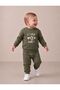 Oversize Simit Collar Teddy Bear Embroidered and Printed Sweatshirt
