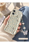 Iphone 16 plus phone with blue flower patterned ecru case - 2