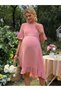 Rochie midi, roz - 4