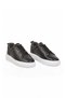 Men's Lace-Up Thick Comfortable Sole Black-White Genuine Leather Casual Sneaker Shoes 272303 - 4