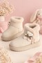 Toffe Winter Girls' Boots with Fur Inside and Bow Detail