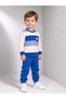 Boy's Teddy Bear Printed Striped 100% Cotton Seasonal Sweatshirt and Sweatpants 2-Piece Set - 2