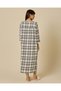 Women Grey Checked Nightgown - 3