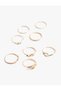 8-Piece Stone and Steel Mixed Ring Set - 3