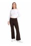 Women's Chocolate Brown High Waist Wide Leg Pants