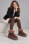 Neli̇s Women's Casual Winter Boots with Fur Inside and Ankle Lining - 4