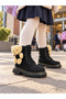 Girl's Teddy Bear Figured Orthopedic Sole Zippered Boots - 3