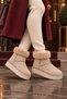 Neli̇s Women's Casual Winter Boots with Fur Inside and Ankle Lining - 4
