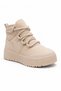 Beige High Ankle Fur Lined Daily Thick Sole Cold Resistant Women's Boots - 7