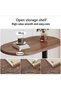 C Shaped Side Table, Modern Small Coffee C Table End Table, Couch Side Tables That Slide Under, Wood - 4