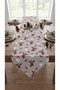 Duck Fabric Triangular Runner 40X150 cm – Christmas Santa Claus and Reindeer Patterned, Water Repellent Stain-Resistant Decorative Table Runner - 3