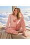 Women's Milan Fabric Soft Textured Long Sleeve Bamboo Pajama Set - 2