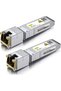 [عبوة من قطعتين] 10GBase-T SFP+ مع موصل RJ-45، محول إيثرنت نحاسي 10Gbe SFP+