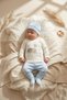 Turtle Hug 100% Cotton 3-Piece Newborn Baby Set 0-3 Months - Top with Side Snaps, Pants with Booties and B - 3